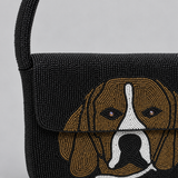Handmade Pet Portrait Purse Beaded Dog Shoulder Bag